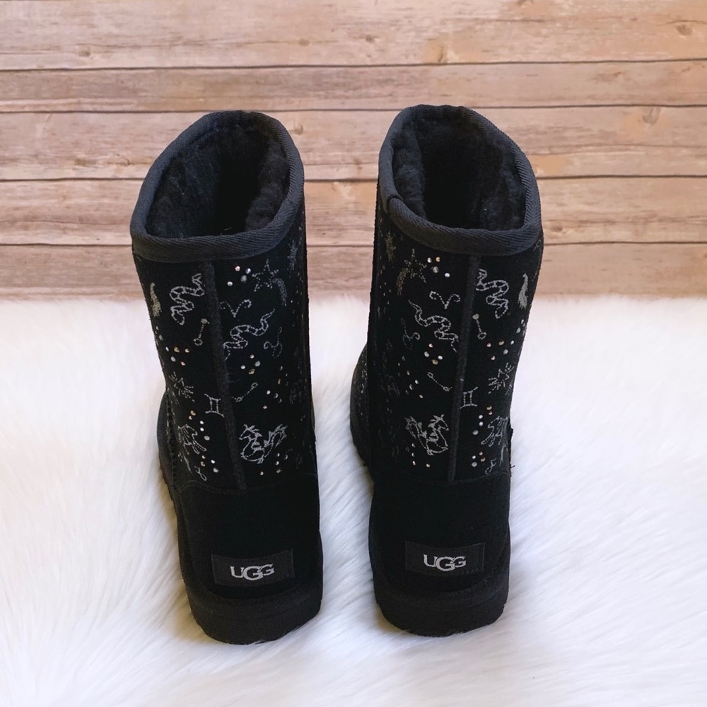 UGG Classic Zodiac Short Black Boots - Picture 6 of 9